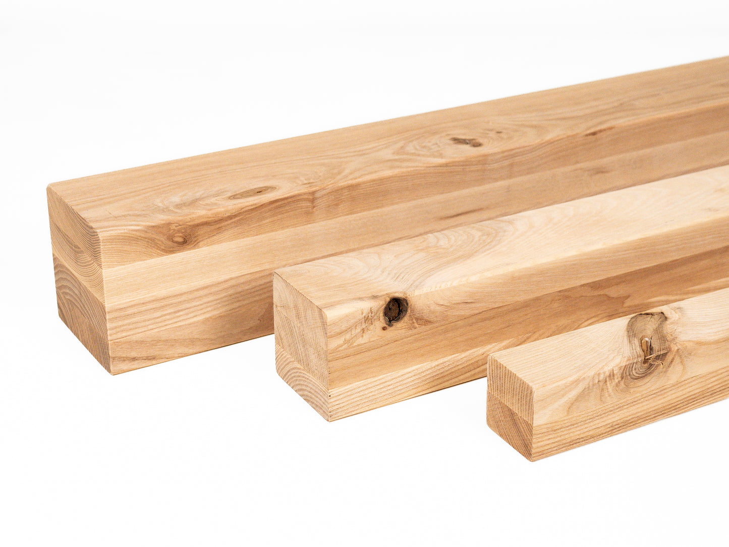 Līmētās oša koka brusas Rustic 70x70 mm bez virsmas apstrādes