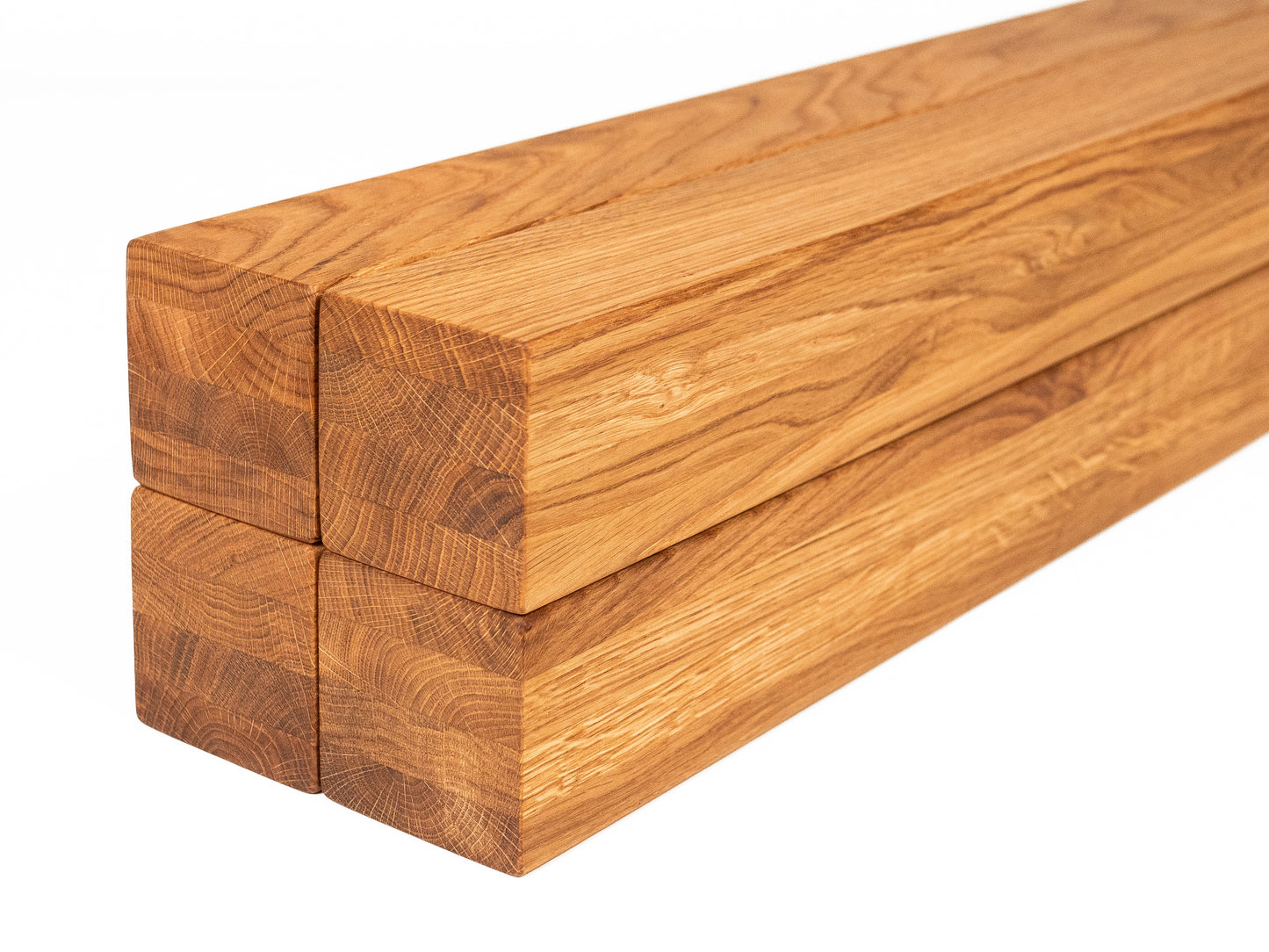 Līmētās ozola koka brusas A/B 70x70 mm dabīgi eļļots