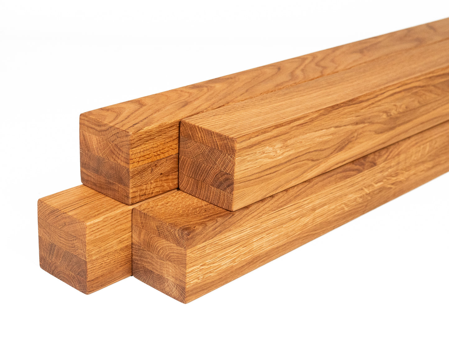 Līmētās ozola koka brusas A/B 70x70 mm dabīgi eļļots