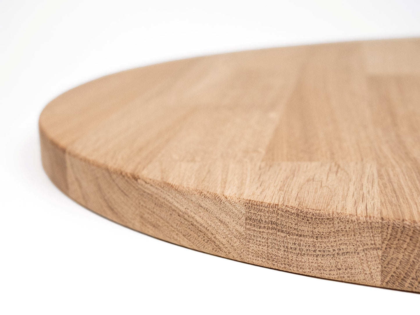 Apaļa masīvkoka Ozola darba virsma A/B, audzētas lameles, 40 mm, eļļots ar cietā vaska eļļu tonī Dabīgi balts