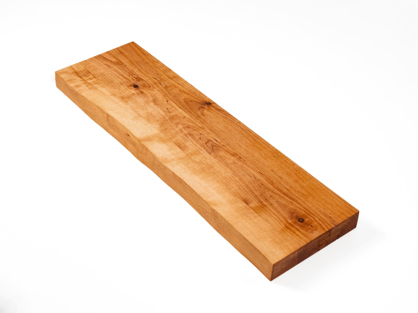 Plaukts, trepju pakāpiens, palodze Bērzs Rustic ar dabisku koka malu, pilnas lameles, 40 mm, Dabīgi eļļots