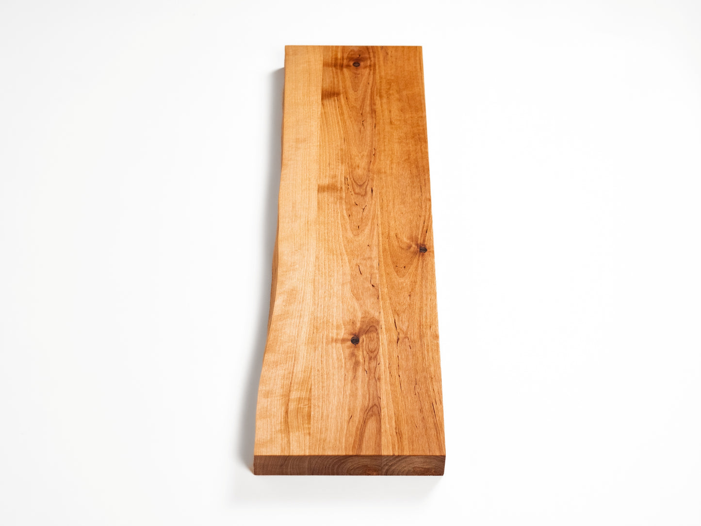 Plaukts, trepju pakāpiens, palodze Bērzs Rustic ar dabisku koka malu, pilnas lameles, 40 mm, Dabīgi eļļots