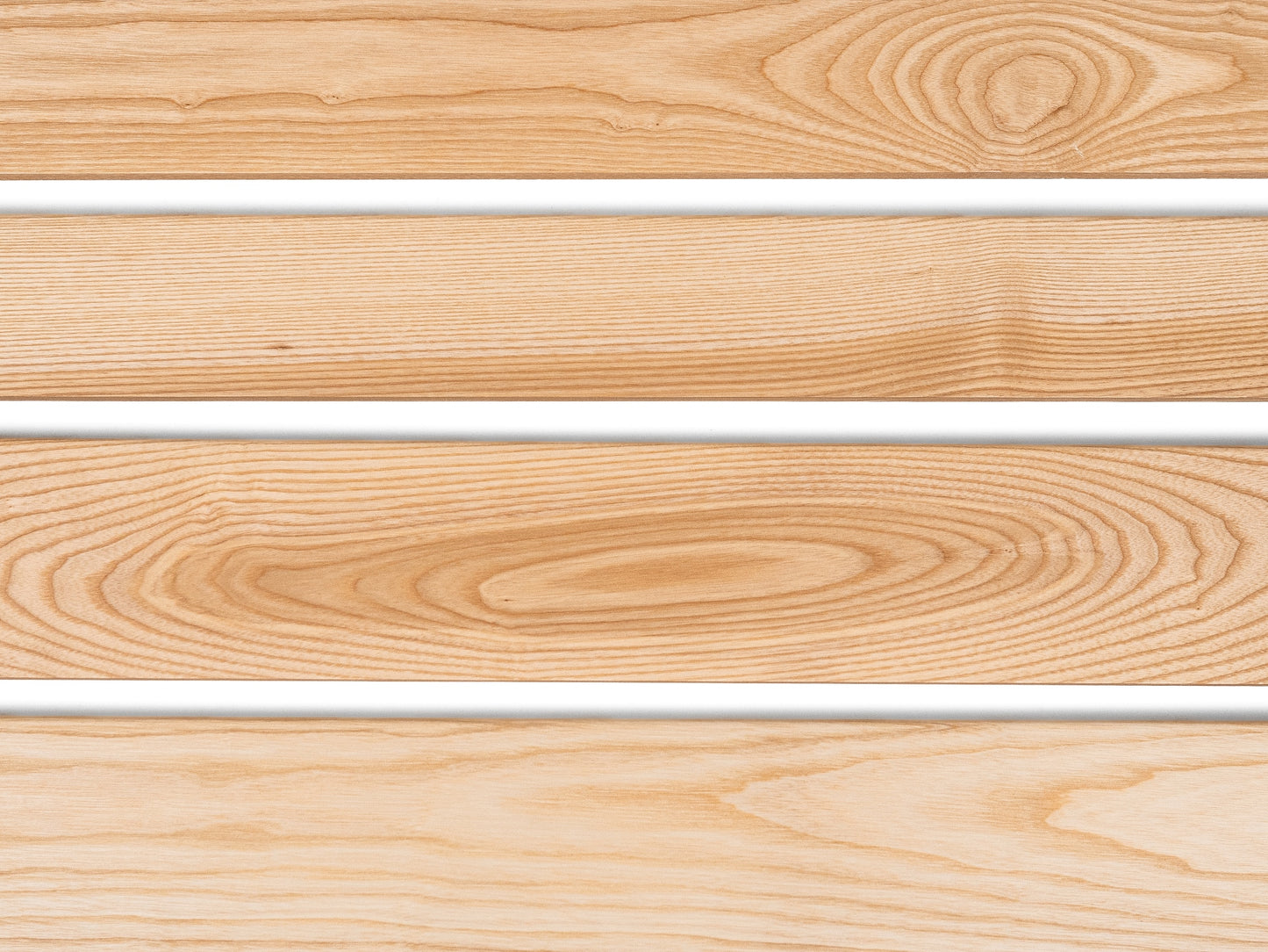 Solid Skirting Board Ash A/B 24x60mm matte lacquered 2000 mm with radius 5mm
