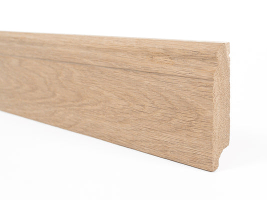 Grīdlīstes Ozols A/B 20x70mm eļļots ar cietā vaska eļļu tonī Dabīgi balts 1,5-2,5m Hamburgas profils
