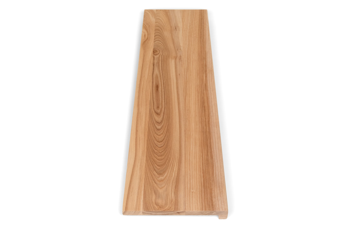 Stair tread Windowsill with overhang Ash A/B, full stave lamellas, 20 mm, Matte lacquered