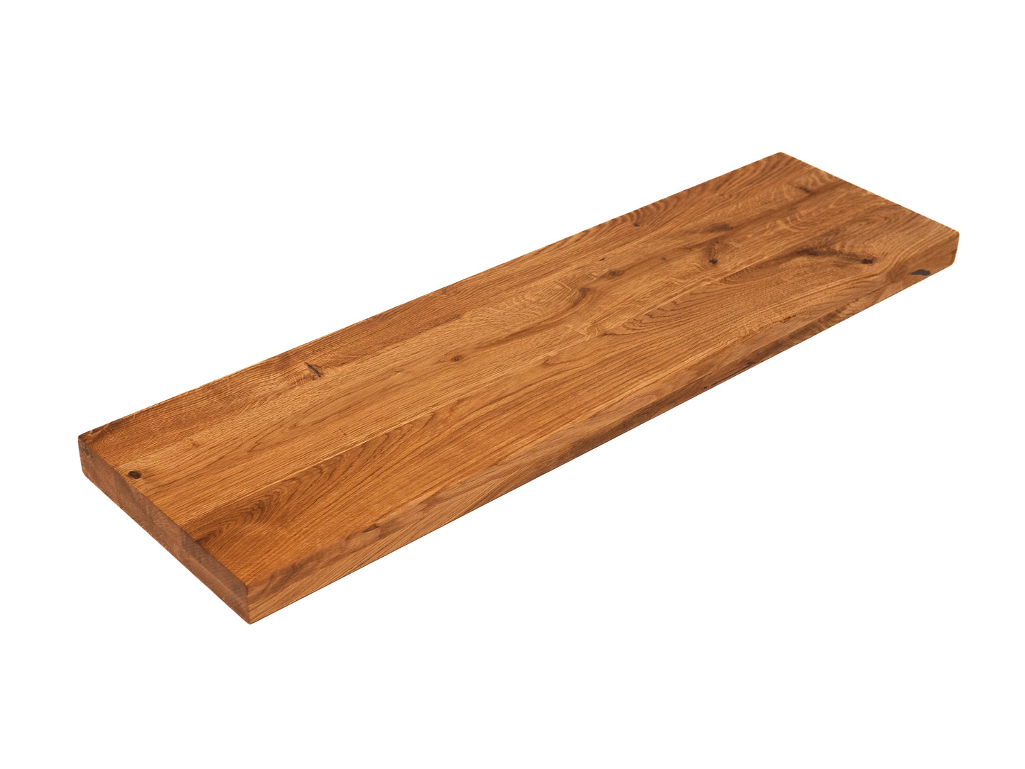 Plaukts, trepju pakāpiens, pretpakāpiens, palodze, Ozols Rustic, pilnas lameles, 40 mm, 2-kārt, Dabīgi eļļots