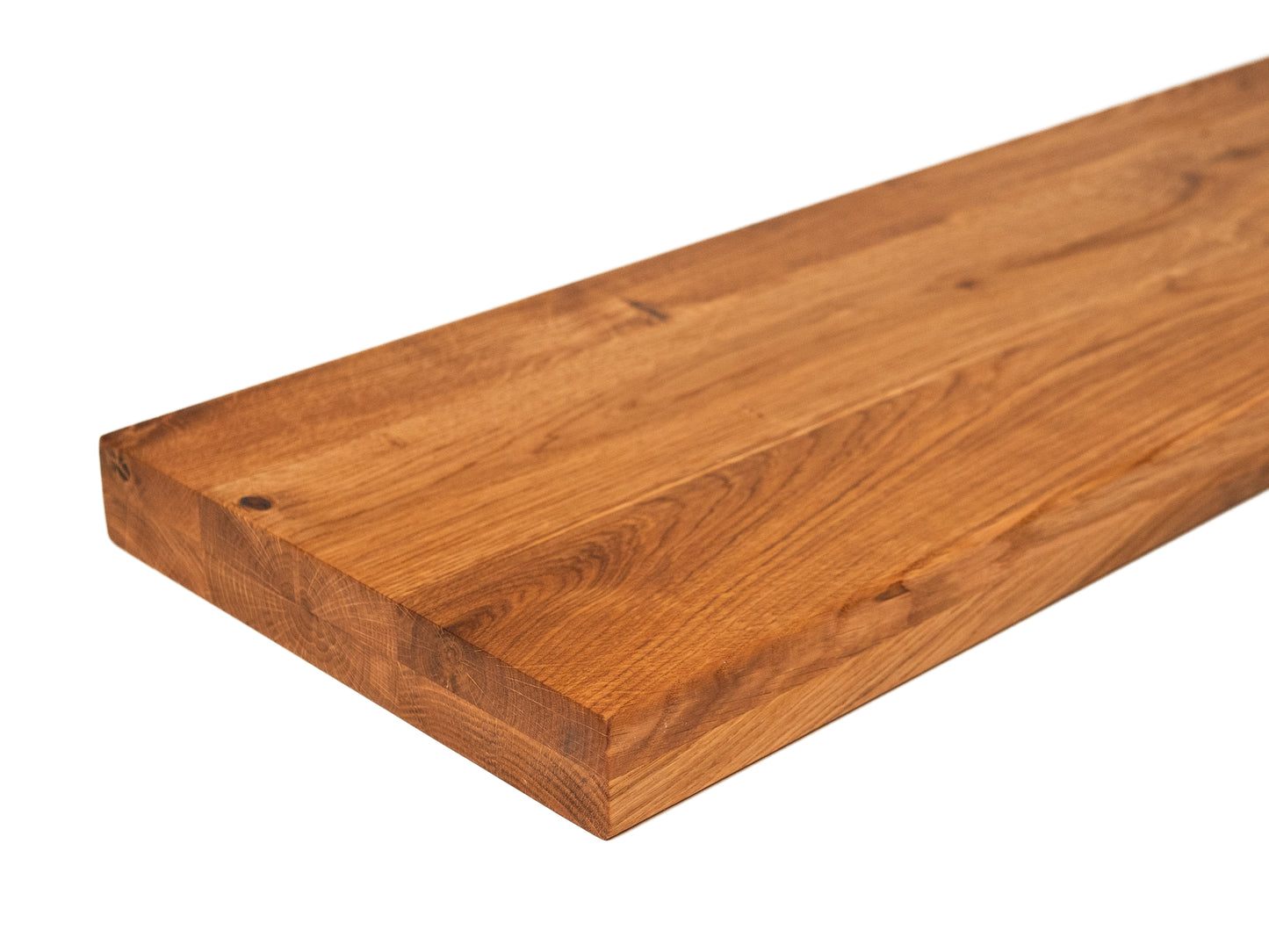 Plaukts, trepju pakāpiens, pretpakāpiens, palodze, Ozols Rustic, pilnas lameles, 40 mm, 2-kārt, Dabīgi eļļots