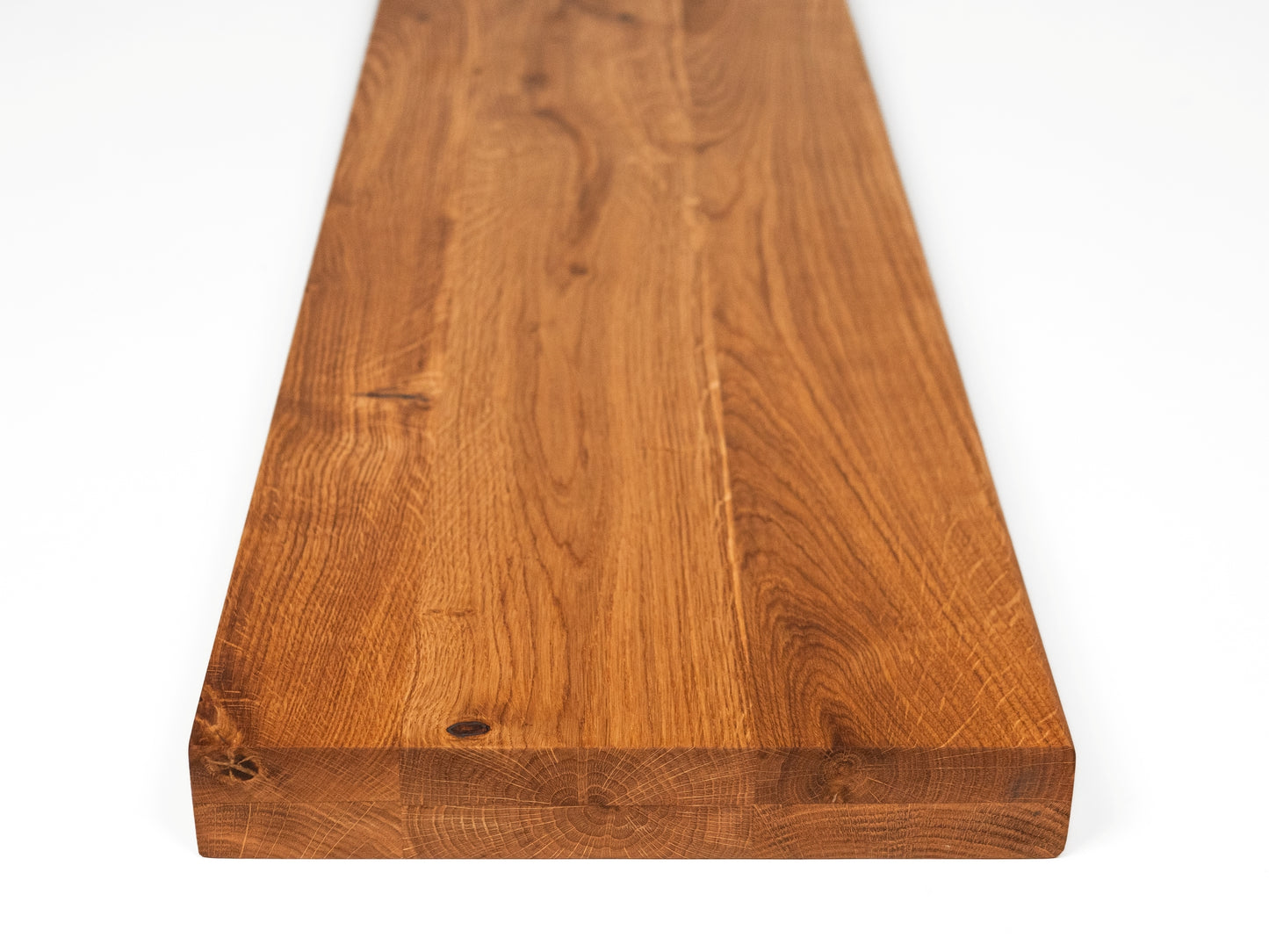 Plaukts, trepju pakāpiens, pretpakāpiens, palodze, Ozols Rustic, pilnas lameles, 40 mm, 2-kārt, Dabīgi eļļots