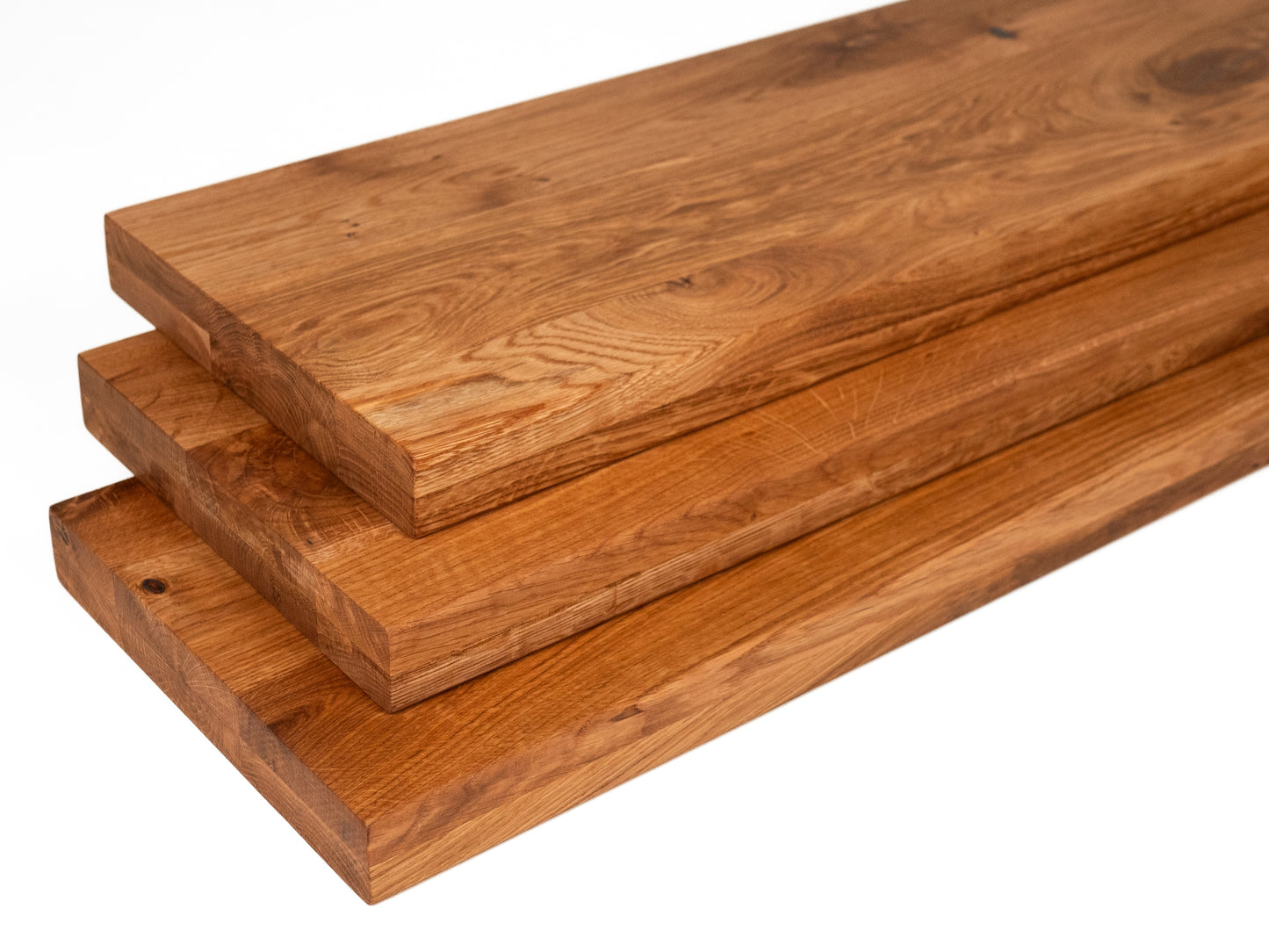 Plaukts, trepju pakāpiens, pretpakāpiens, palodze, Ozols Rustic, pilnas lameles, 40 mm, 2-kārt, Dabīgi eļļots