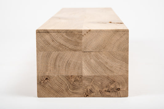 Līmētās ozola koka brusas Rustic 120x160 mm bez virsmas apstrādes