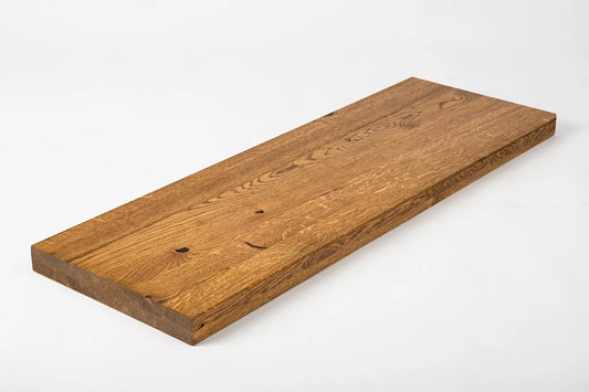 Plaukts, trepju pakāpiens, pretpakāpiens, palodze, Ozols Rustic, pilnas lameles, 40 mm, 2-kārt, eļļots tonī Antique,