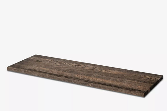 Plaukts, trepju pakāpiens, pretpakāpiens, palodze, Ozols Rustic, pilnas lameles, 20 mm, Melni eļļots