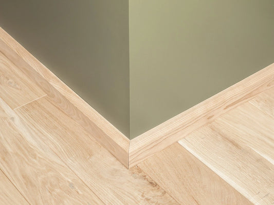 Grīdlīste Osis A/B 24x60mm eļļots ar cietā vaska eļļu tonī Dabīgi balts 2000 mm ar rādiusu 20mm