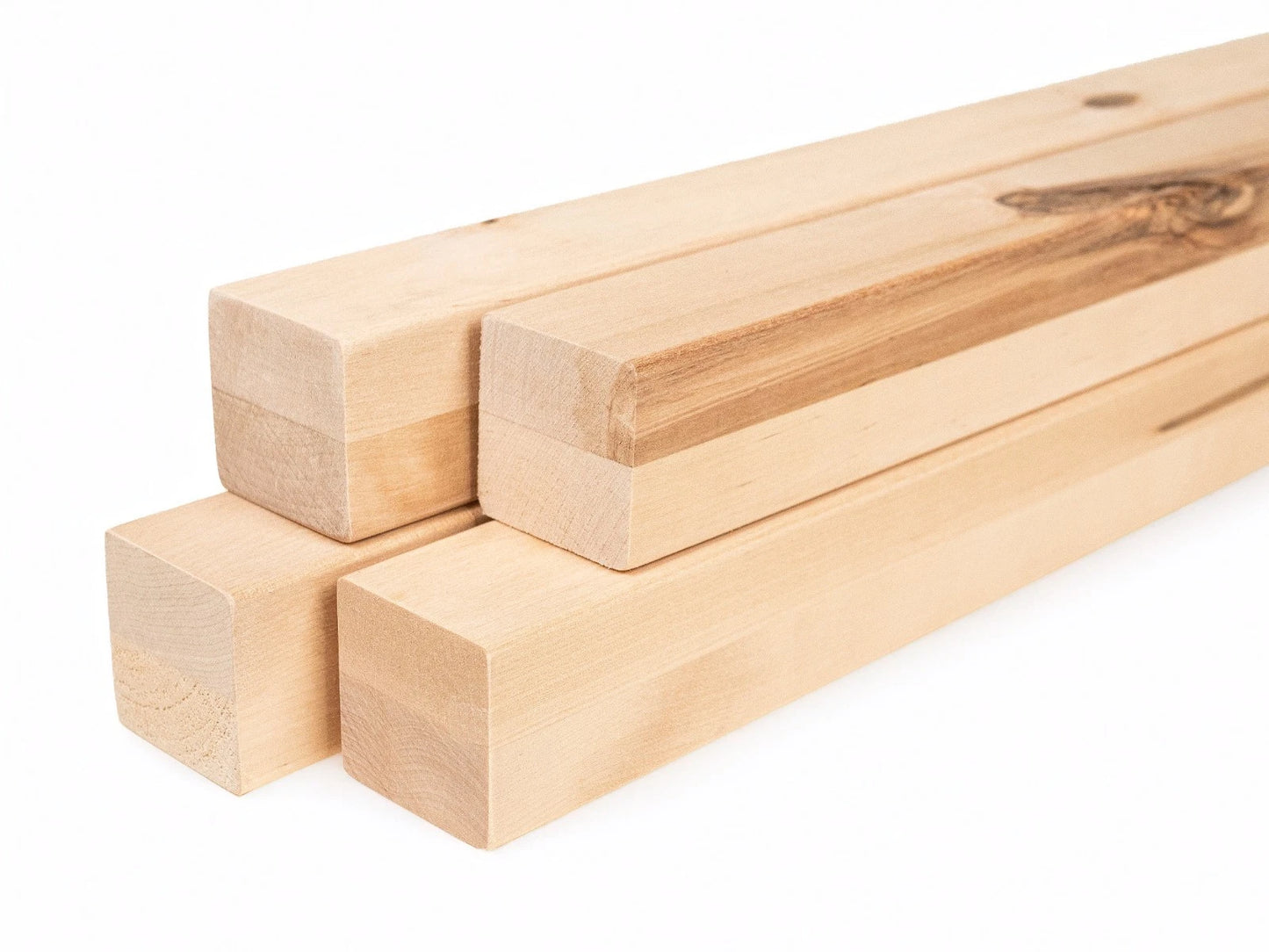 Līmētās bērza koka brusas Rustic 50x50 mm bez virsmas apstrādes