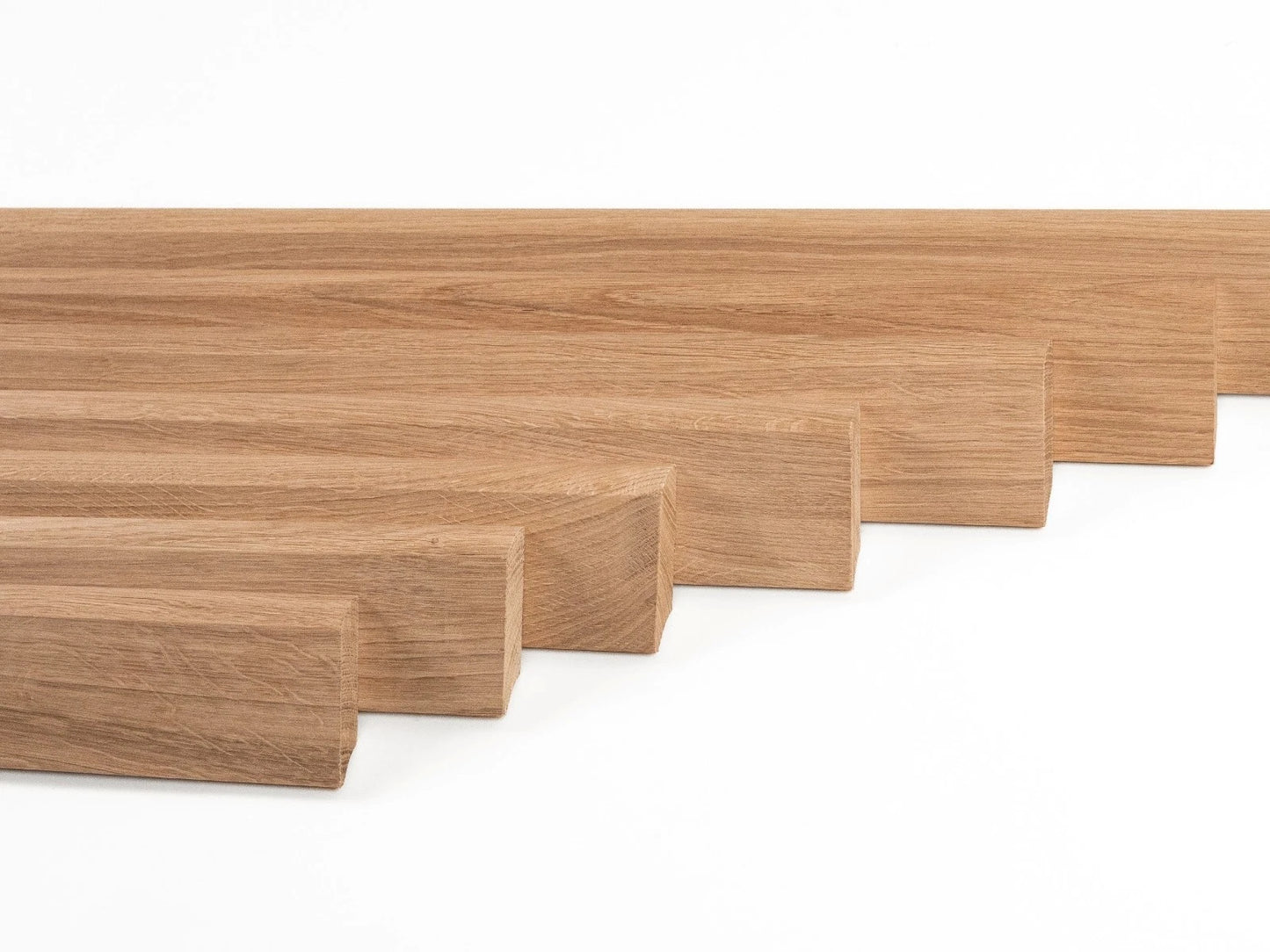 Grīdlīstes Ozols A/B 20x70mm bez virsmas apstrādes 1,5-2,5m ar rādiusu 20mm