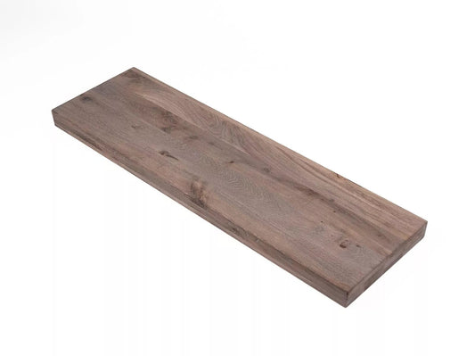 Stair tread Windowsill Risers Ozols Rustic, pilnas lameles, 52 mm, 3-kārt, nodeldēta dabīgi balti eļļota