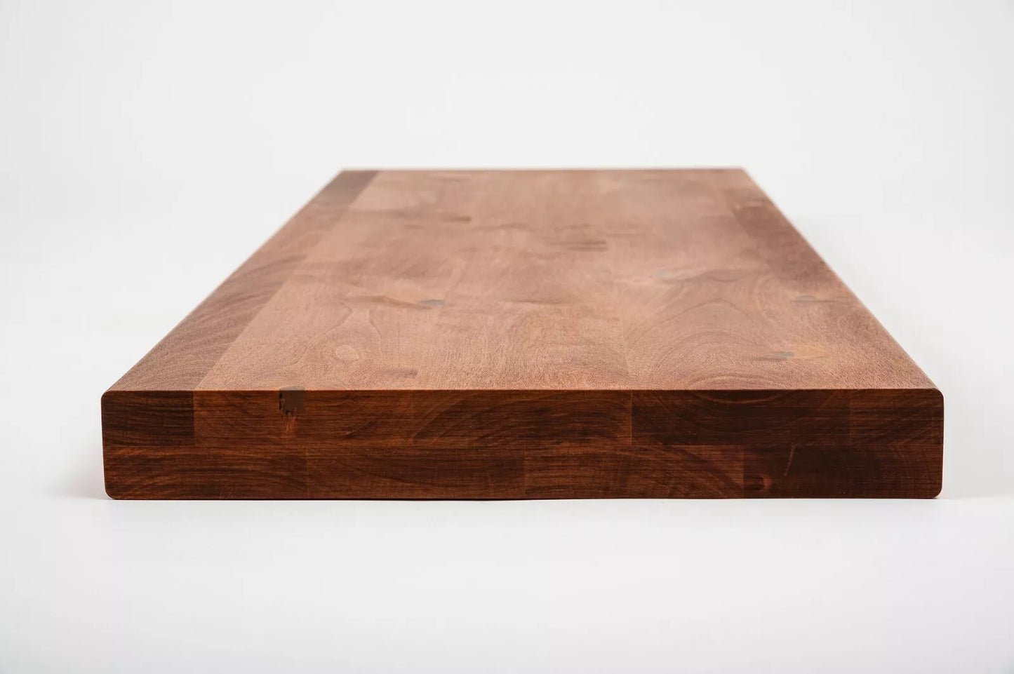 Plaukts, trepju pakāpiens, pretpakāpieni, palodze Bērzs Rustic, pilnas lameles,  40 mm, 2 slāņu, Eļļots, tonis Ķirsis