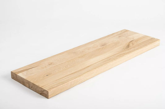 Plaukts, trepju pakāpiens, pretpakāpiens, palodze, Ozols Rustic, pilnas lameles, 40 mm, 2-kārt, eļļots ar cietā vaska eļļu tonī Dabīgi balts