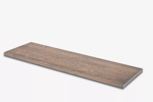 Plaukts, trepju pakāpiens, pretpakāpiens, palodze, Ozols Rustic, pilnas lameles, 20 mm, eļļots Grafīta tonī