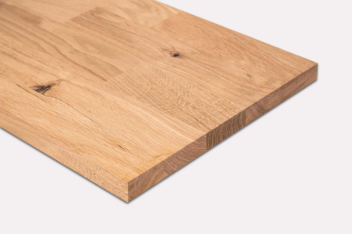 Plaukts, trepju pakāpiens, pretpakāpiens, palodze, Ozols Rustic, audzētas lameles, 20 mm, eļļots ar cietā vaska eļļu tonī Dabīgi balts