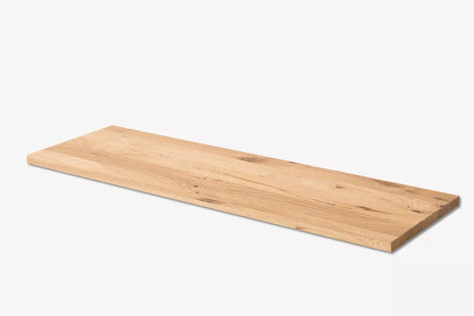 Plaukts, trepju pakāpiens, pretpakāpiens, palodze, Ozols Rustic, pilnas lameles, 20 mm, eļļots ar cietā vaska eļļu tonī Dabīgi balts