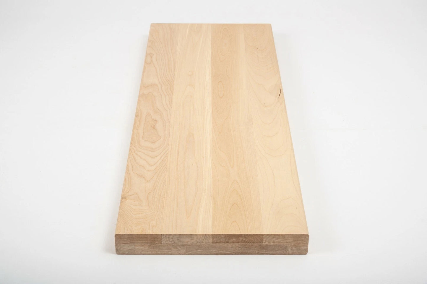 Plaukts, trepju pakāpiens, pretpakāpieni, palodze Bērzs A/B, pilnas lameles,  40 mm, 2 slāņu, Eļļots ar cietā vaska eļļu, tonis Dabīgi balts