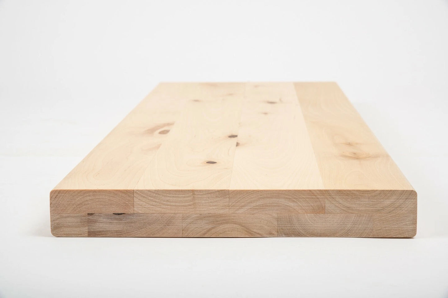 Plaukts, trepju pakāpiens, pretpakāpieni, palodze Bērzs Rustic, pilnas lameles,  40 mm, 2 slāņu, Eļļots ar cietā vaska eļļu, tonis Dabīgi balts