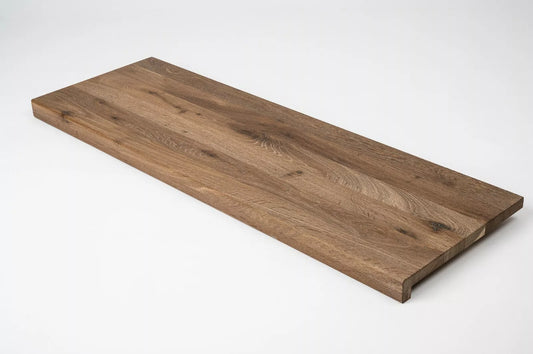 Trepju pakāpiens, palodze, Kūpināts Ozols, Rustic, pilnas lameles, 20 mm, eļļots ar cietā vaska eļļu tonī Dabīgi balts