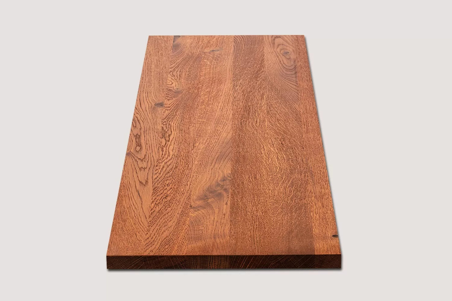 Plaukts, trepju pakāpiens, pretpakāpiens, palodze, Ozols Rustic, pilnas lameles, 20 mm, eļļots tonī Ķirsis