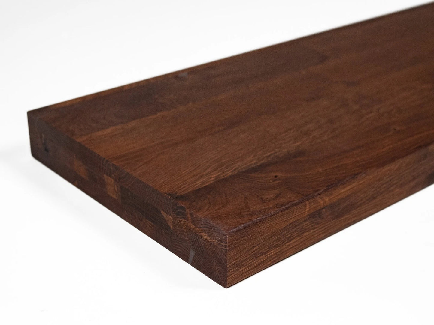 Shelf Stair tread Riser Windowsill Smoked Oak Rustic, full stave lamellas, 52 mm, 3-layer, Natural oil