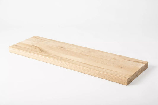 Plaukts, trepju pakāpiens, pretpakāpiens, palodze, Ozols Rustic, pilnas lameles, 40 mm, 2-kārt, eļļots ar cietā vaska eļļu tonī Dabīgi balts