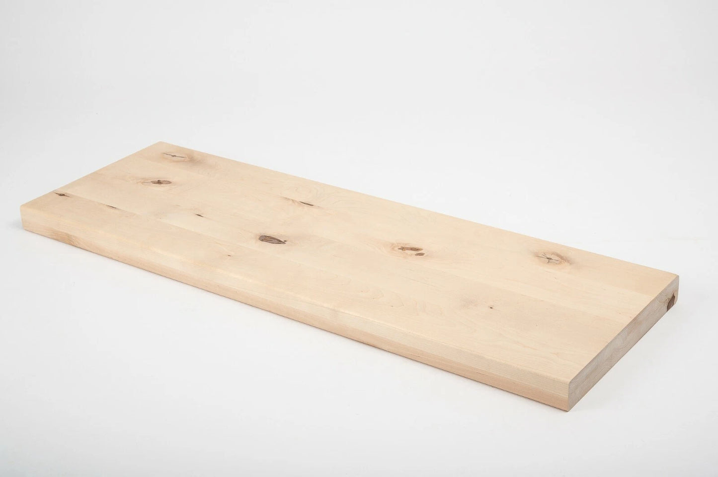 Shelf Stair tread Riser Windowsill Birch Rustic, full stave lamellas, 40 mm, 2-layer, Unfinished