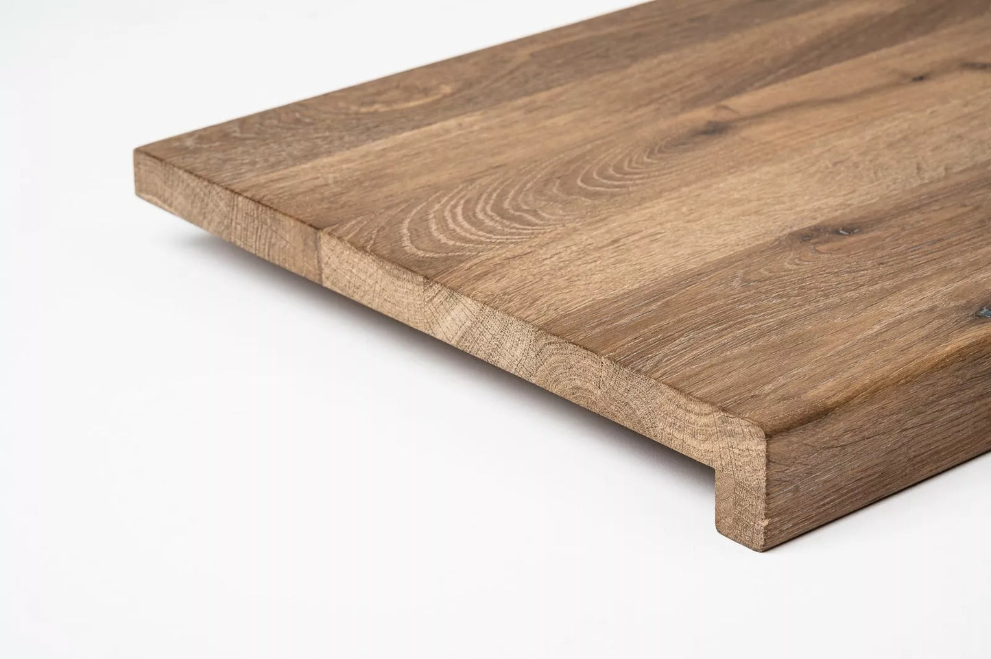 Trepju pakāpiens, palodze, Kūpināts Ozols, Rustic, pilnas lameles, 16 mm, eļļots ar cietā vaska eļļu tonī Dabīgi balts