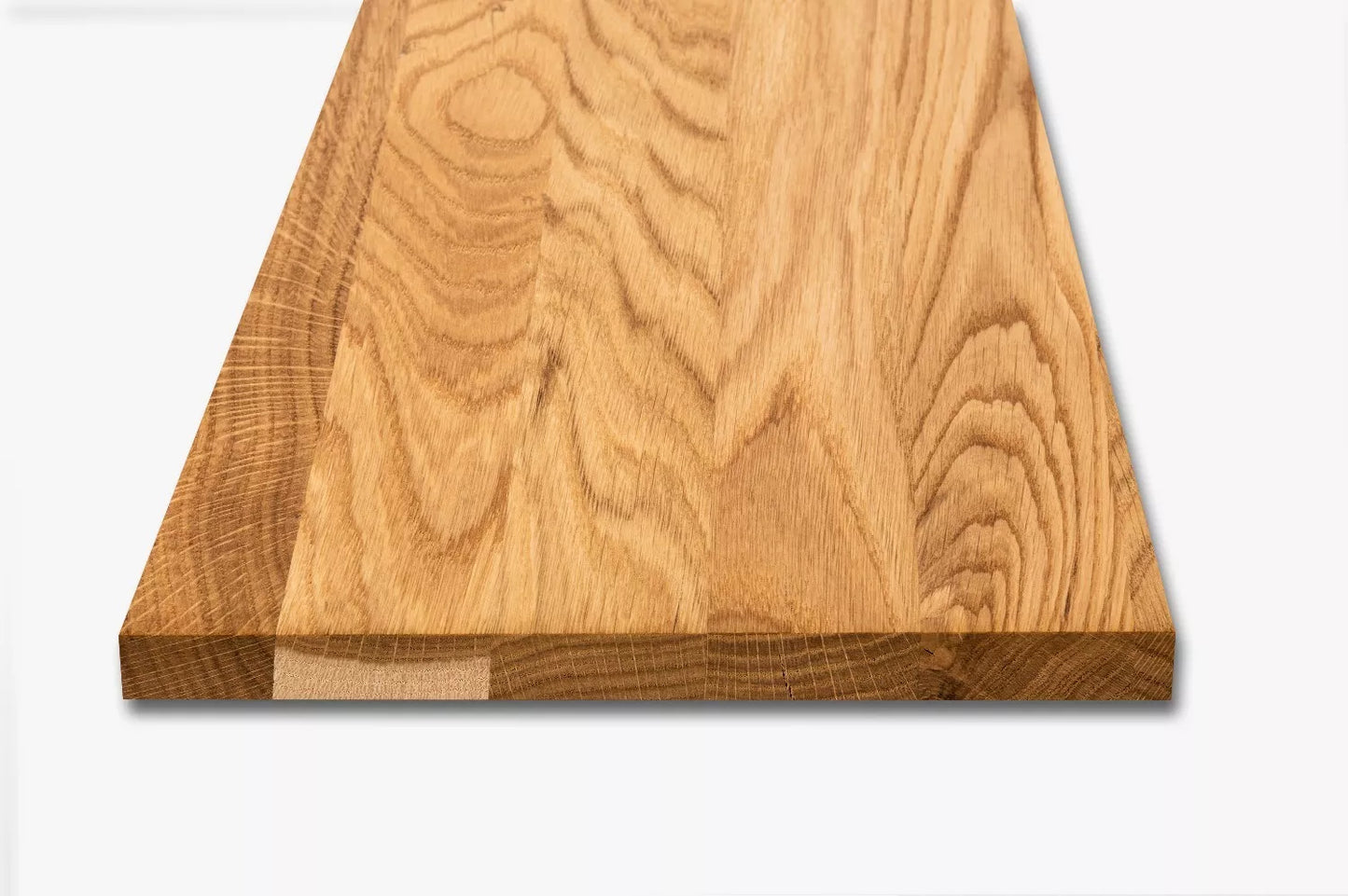 Shelf Stair tread Riser Windowsill Oak A/B, full stave lamellas, 16 mm, Matte lacquered