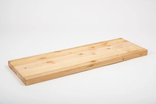 Plaukts, trepju pakāpiens, pretpakāpieni, palodze Bērzs Rustic, pilnas lameles, 40 mm, 2 slāņu, Eļļots ar cietā vaska eļļu, bezkrāsains