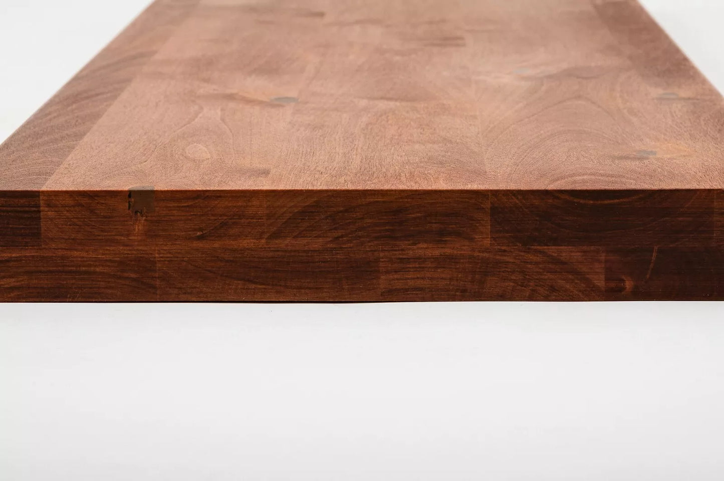 Plaukts, trepju pakāpiens, pretpakāpieni, palodze Bērzs Rustic, pilnas lameles,  40 mm, 2 slāņu, Eļļots, tonis Ķirsis