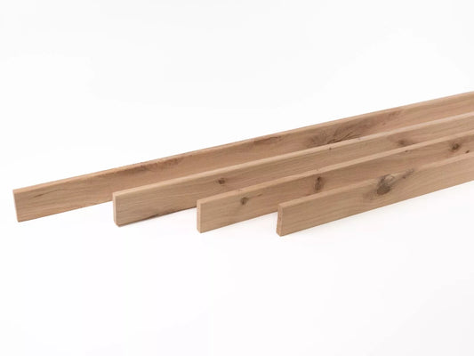 Grīdlīstes Ozols Rustic, 18x70x2000mm, ar rādiusu, neapstrādāta, špaktelēta