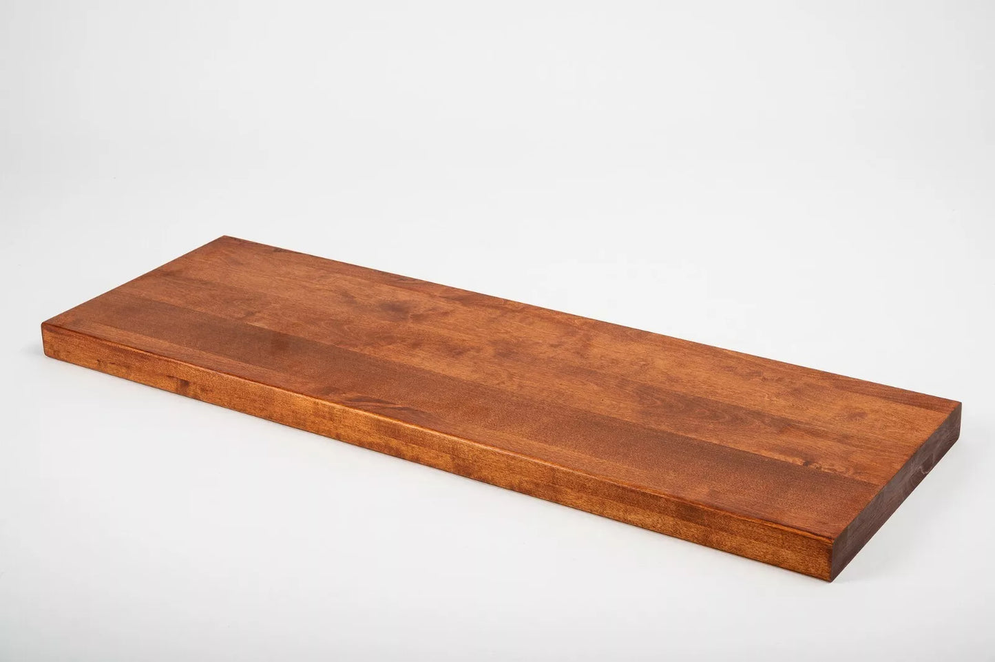 Plaukts, trepju pakāpiens, pretpakāpieni, palodze Bērzs A/B, pilnas lameles,  40 mm, 2 slāņu, Eļļots, tonis Ķirsis