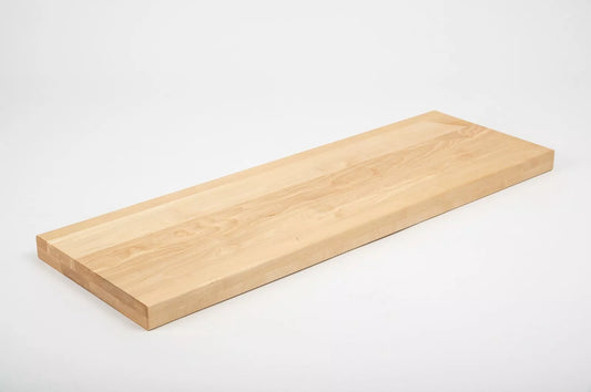 Plaukts, trepju pakāpiens, pretpakāpieni, palodze Bērzs A/B, pilnas lameles,  40 mm, 2 slāņu, Eļļots ar cietā vaska eļļu, bezkrāsains