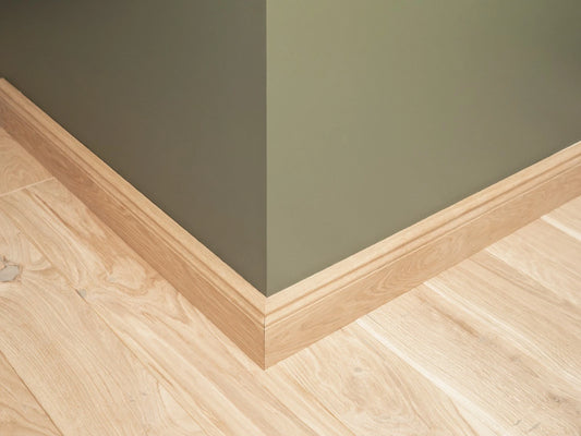Grīdlīstes Ozols A/B 20x90mm bez virsmas apstrādes 1,5-2,5m Hamburgas profils