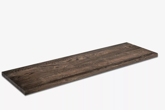 Plaukts, trepju pakāpiens, pretpakāpiens, palodze, Ozols Rustic, pilnas lameles, 20 mm, Melni eļļots