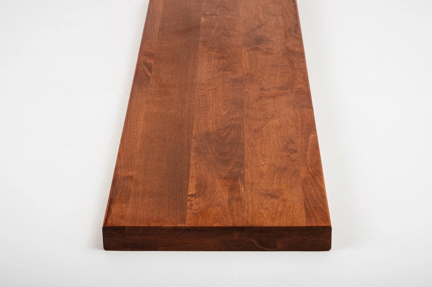 Plaukts, trepju pakāpiens, pretpakāpieni, palodze Bērzs A/B, pilnas lameles,  40 mm, 2 slāņu, Eļļots, tonis Ķirsis