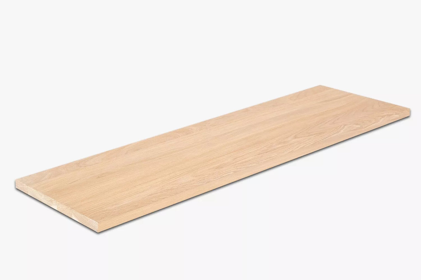 Shelf Stair tread Riser Windowsill Oak A/B, full stave lamellas, 20 mm, White oil