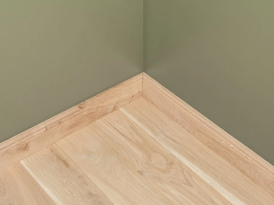 Solid Skirting Board Oak Rustic 20x130mm Hard wax oil Natural white 1,5-2,5m Hamburg Profile