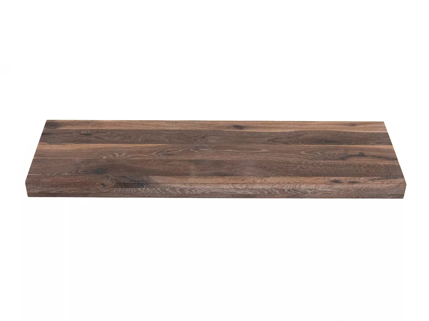 Shelf Stair tread Riser Windowsill Smoked Oak Rustic, full stave lamellas, 52 mm, 3-layer, White oil