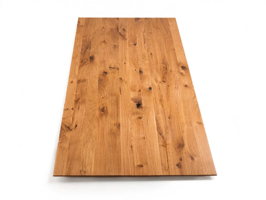 Taisnstūra virsma Ozols Rustic, pilnas lameles, 52 mm, 3-kārt, Dabīgi eļļots