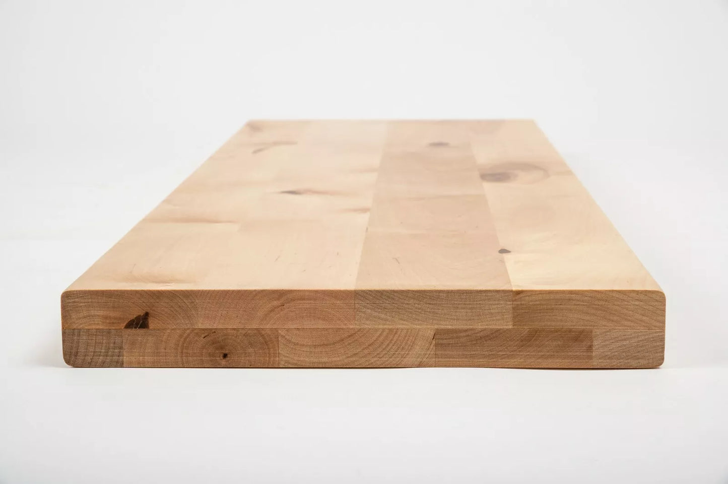 Shelf Stair tread Riser Windowsill Birch Rustic, full stave lamellas, 40 mm, 2-layer, Matte lacquere