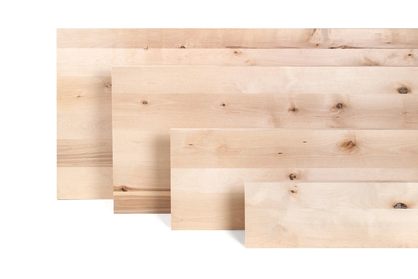 Solid edge glued panel DIY Birch Rustic, full stave lamellas, 20 mm