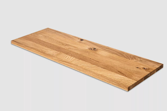 Plaukts, trepju pakāpiens, pretpakāpiens, palodze, Ozols Rustic, pilnas lameles, 20 mm, eļļots ar bezkrāsas cietā vaska eļļu