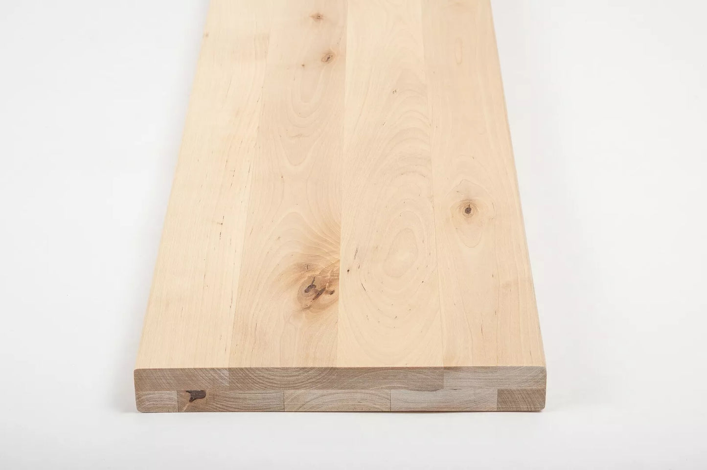 Plaukts, trepju pakāpiens, pretpakāpieni, palodze Bērzs Rustic, pilnas lameles,  40 mm, 2 slāņu, Balti eļļots